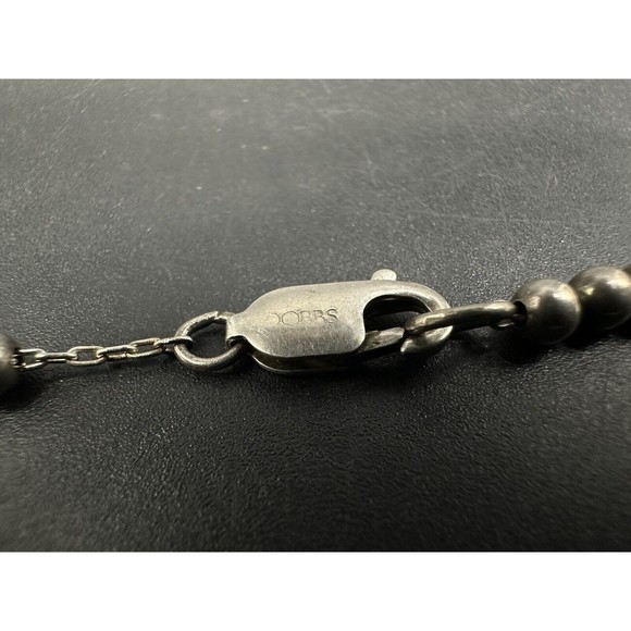 Signed Dobbs Sterling Silver & 14K Bead  Necklace 18” [9 grams] - Picture 6 of 8